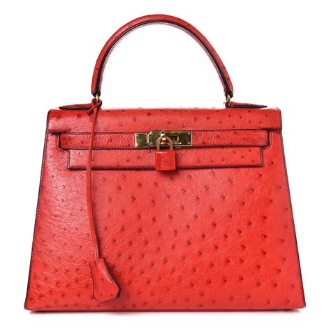 hermes kelly ostrich 28|Hermes ostrich kelly tote.